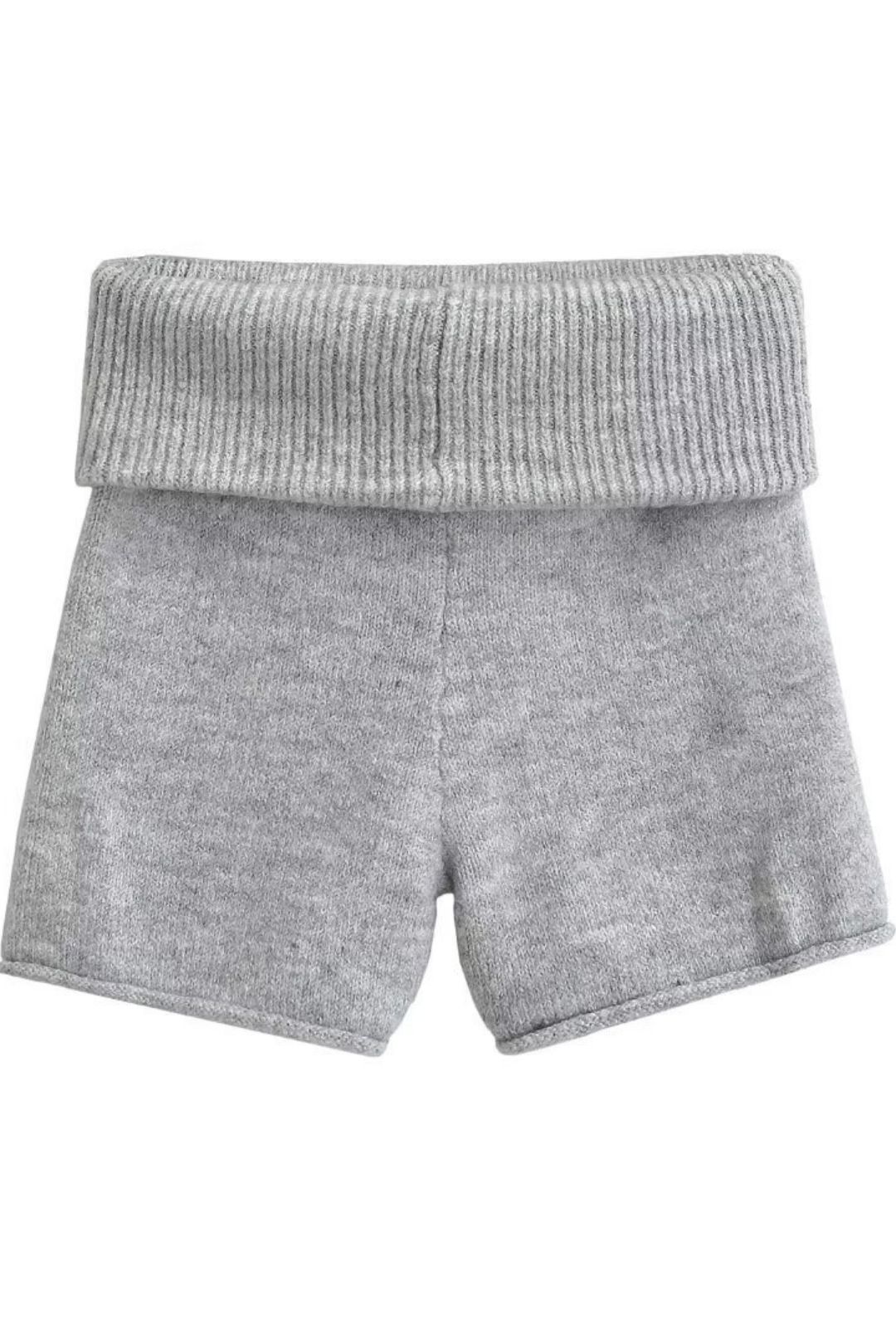 Wear Tight Red Knitted Line Hot Pants