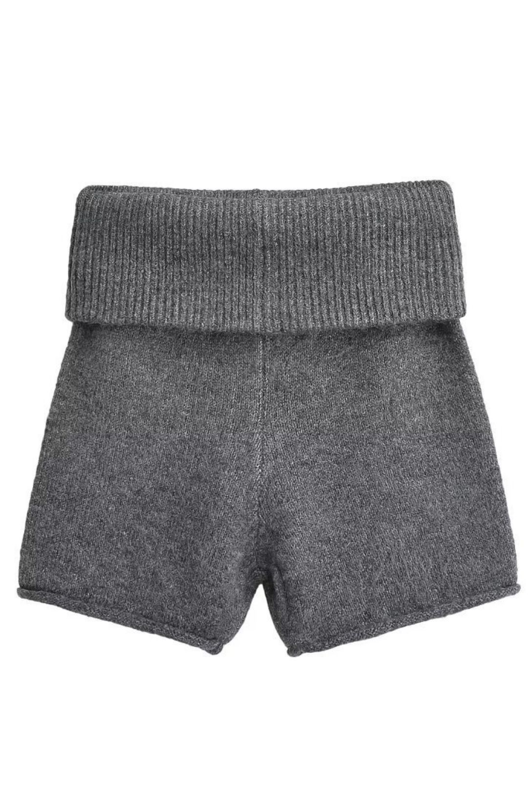 Wear Tight Red Knitted Line Hot Pants