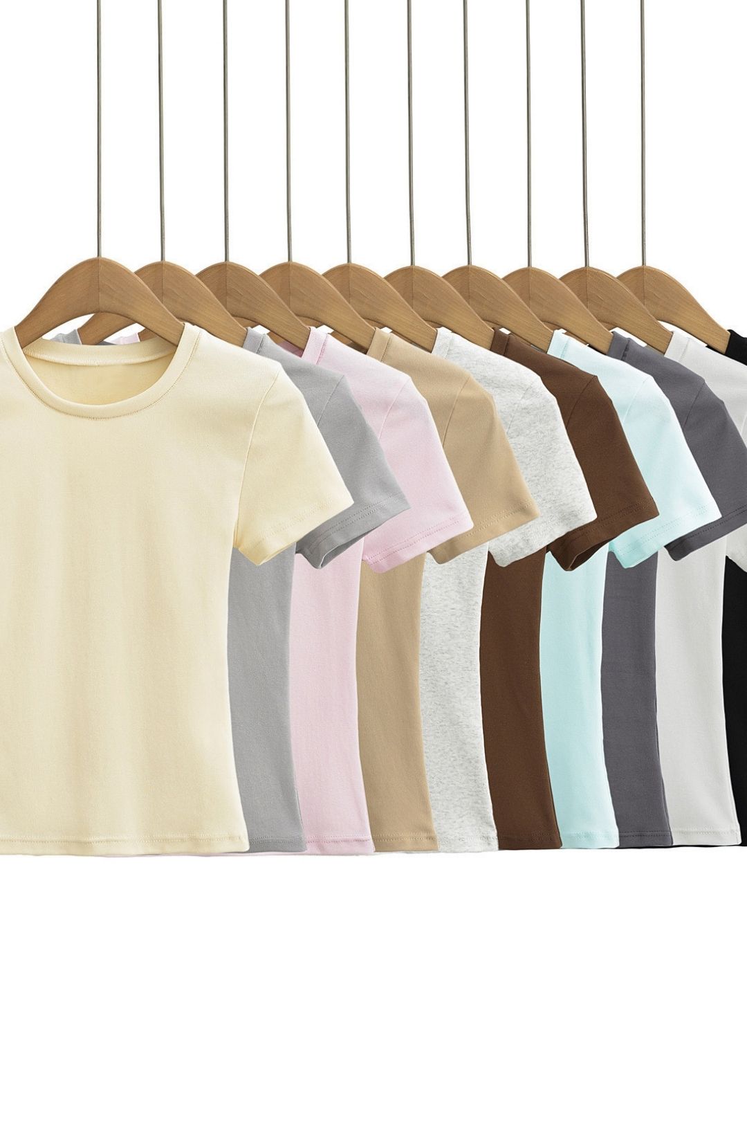 Short Sleeve Hot Girl Style Waist Straight Shoulder T-shirt