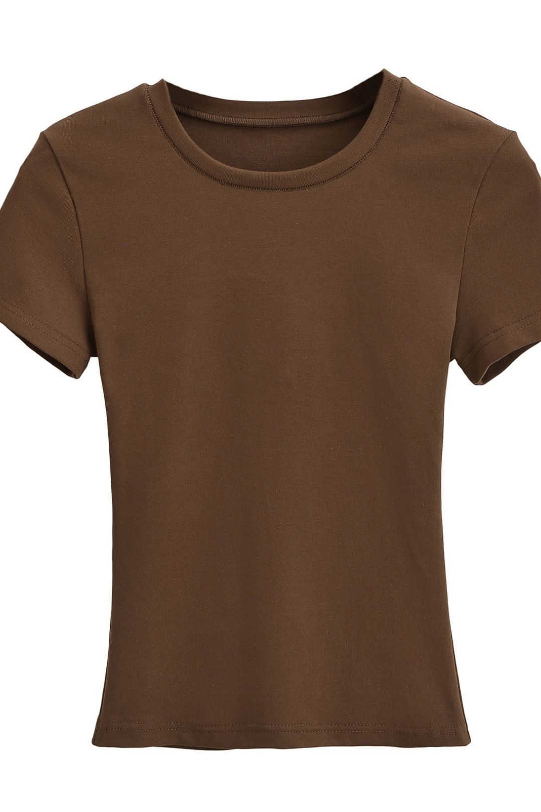 Short Sleeve Hot Girl Style Waist Straight Shoulder T-shirt