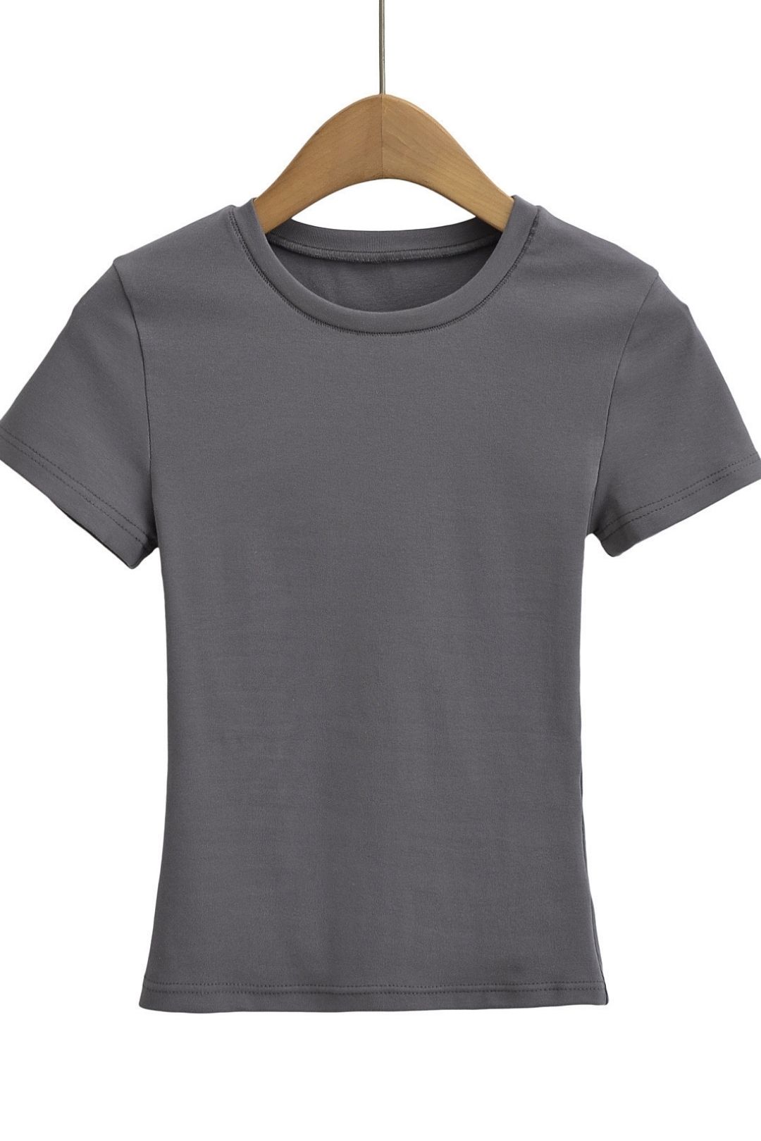 Short Sleeve Hot Girl Style Waist Straight Shoulder T-shirt