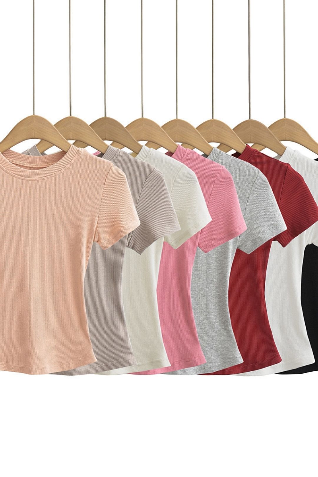 Slim Round Neck Pullover Half Sleeve T-shirt
