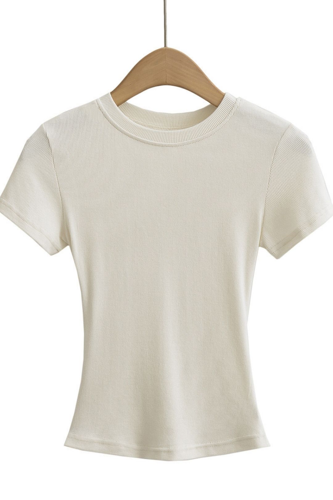 Slim Round Neck Pullover Half Sleeve T-shirt
