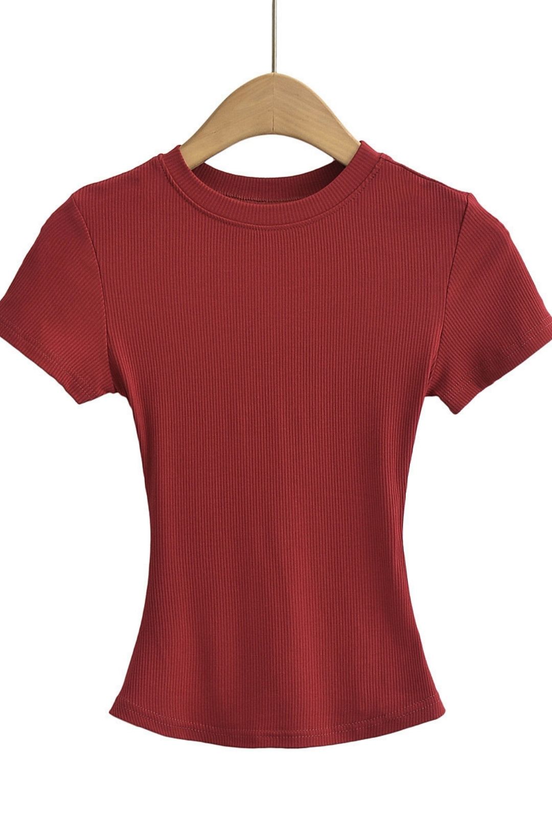 Slim Round Neck Pullover Half Sleeve T-shirt