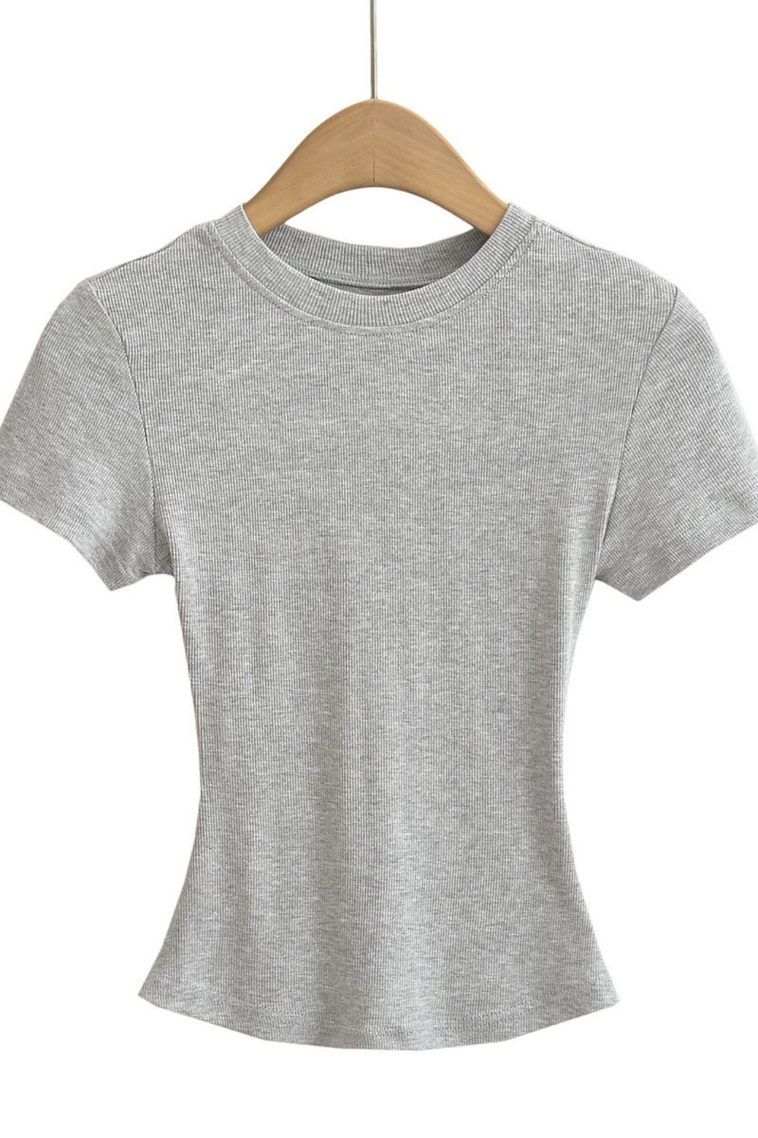Slim Round Neck Pullover Half Sleeve T-shirt