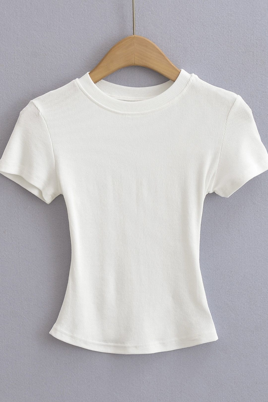 Slim Round Neck Pullover Half Sleeve T-shirt