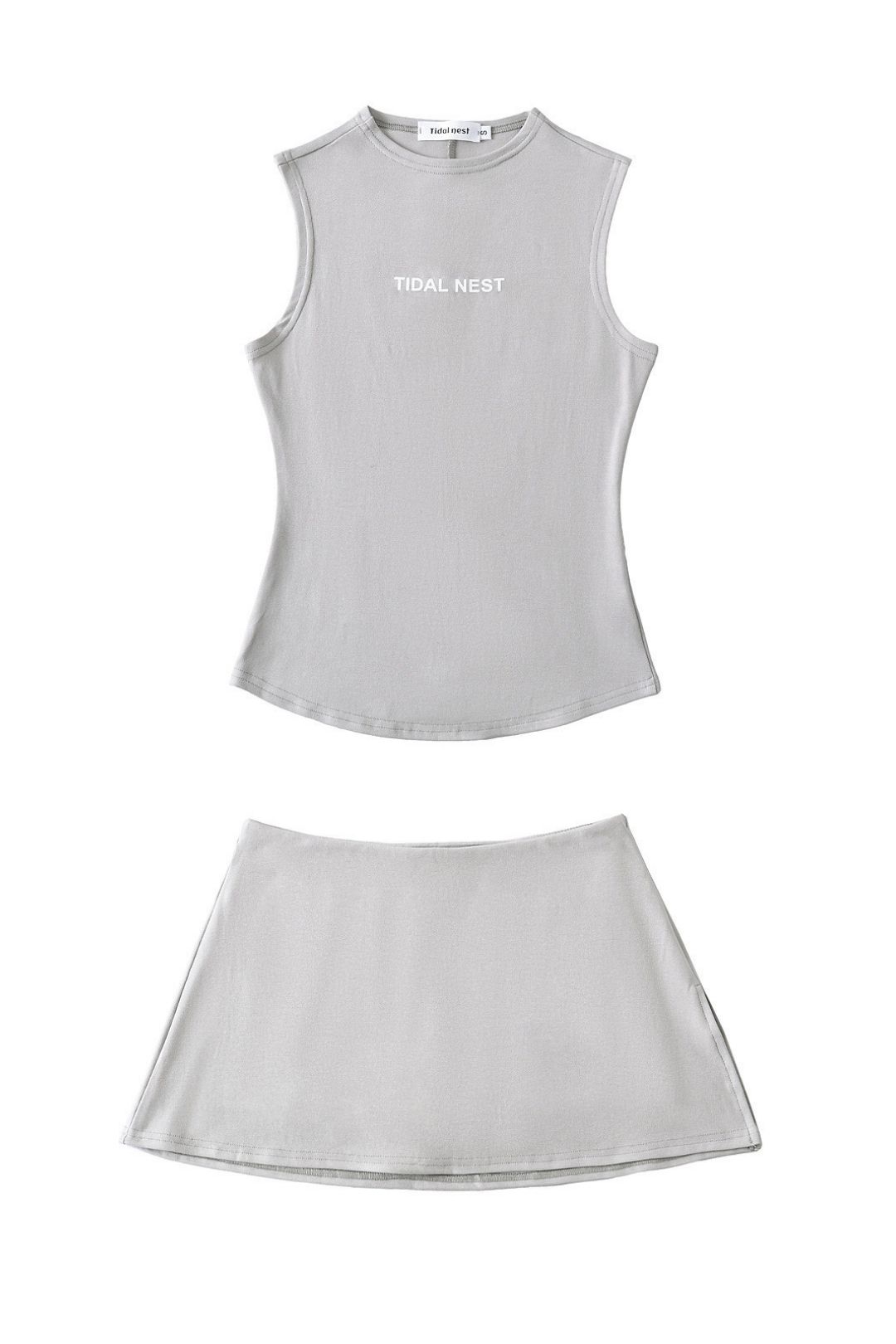 Basic Letter Small Round Neck Elastic Sleeveless Vest