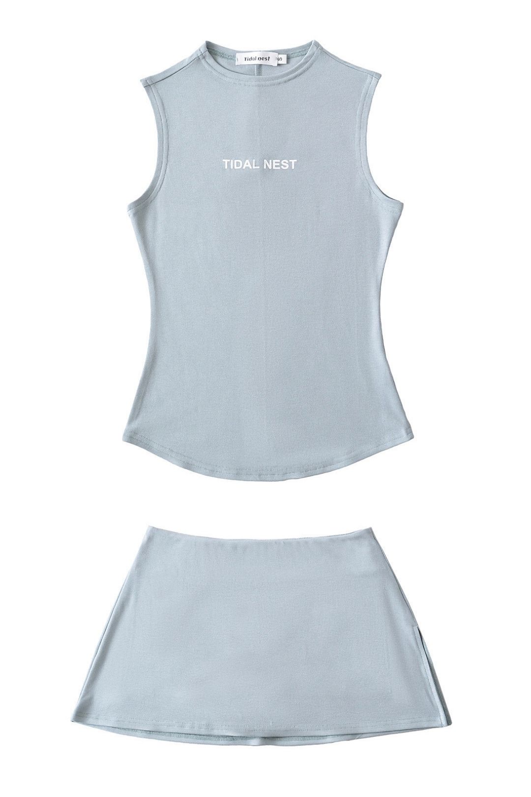 Basic Letter Small Round Neck Elastic Sleeveless Vest