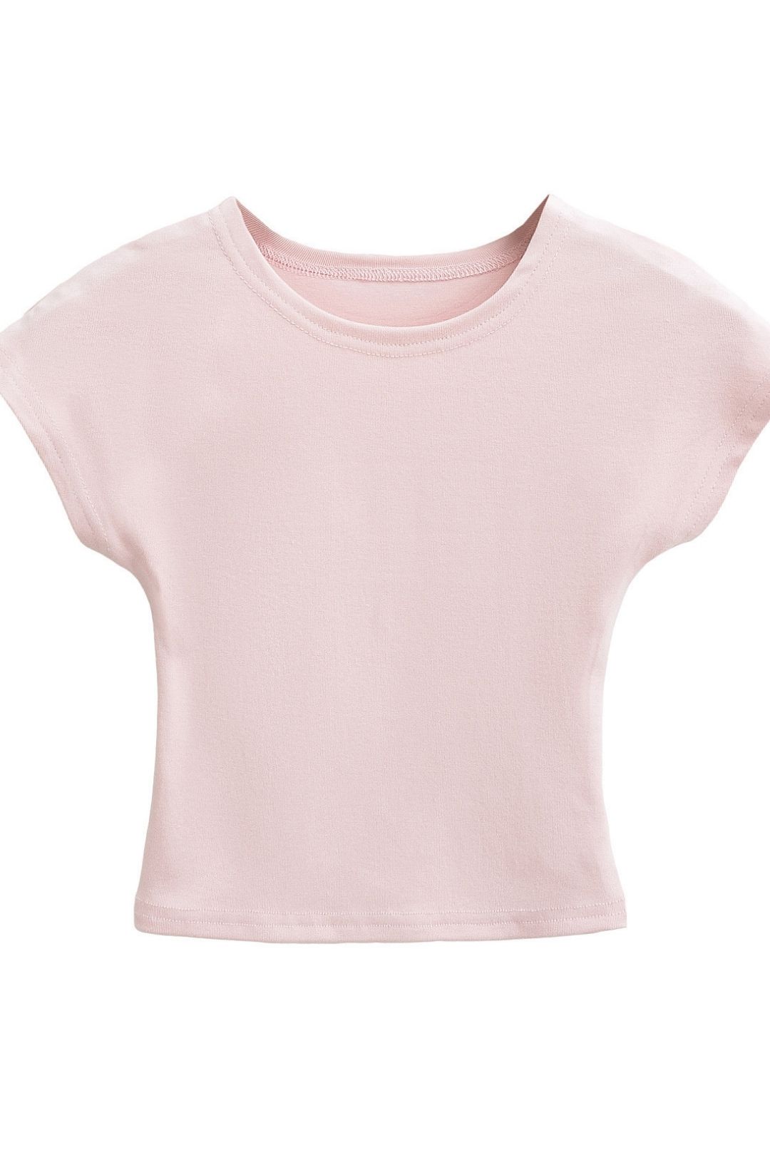 Round Neck Flying Sleeves Gray T-shirt