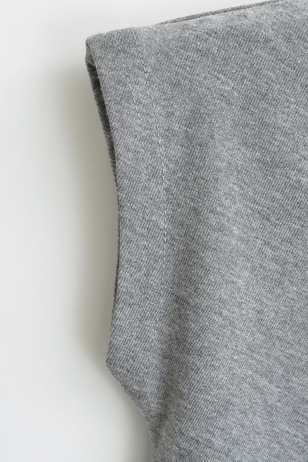Round Neck Flying Sleeves Gray T-shirt