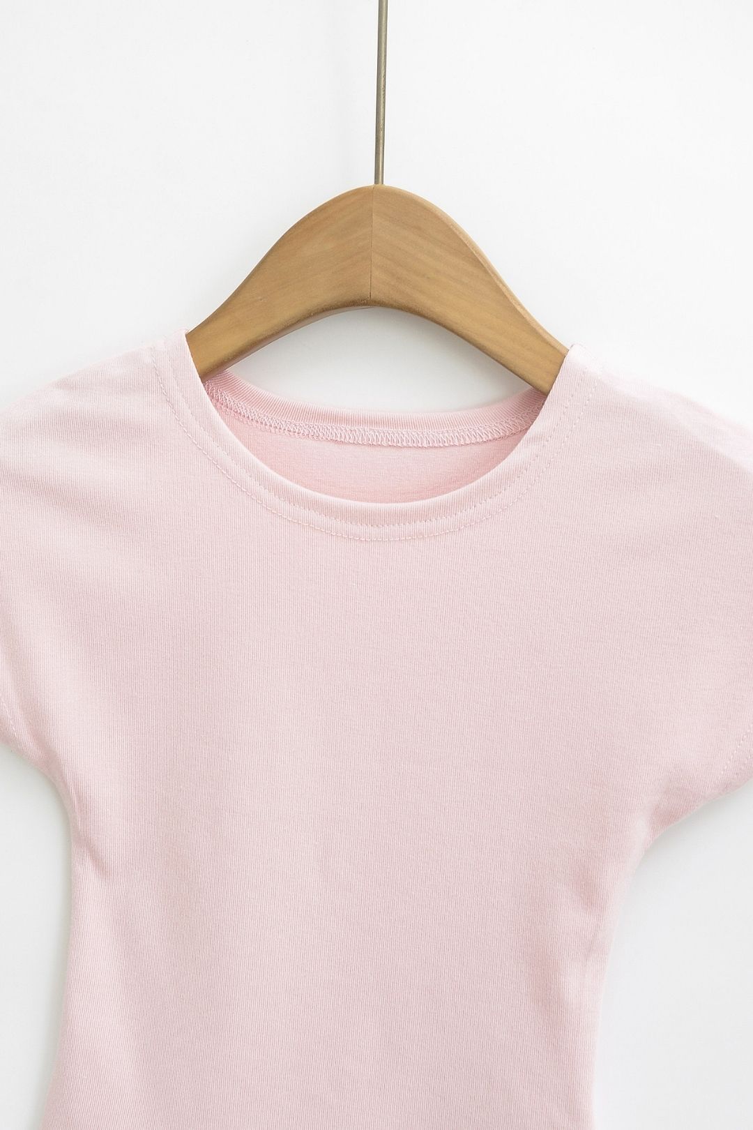 Round Neck Flying Sleeves Gray T-shirt