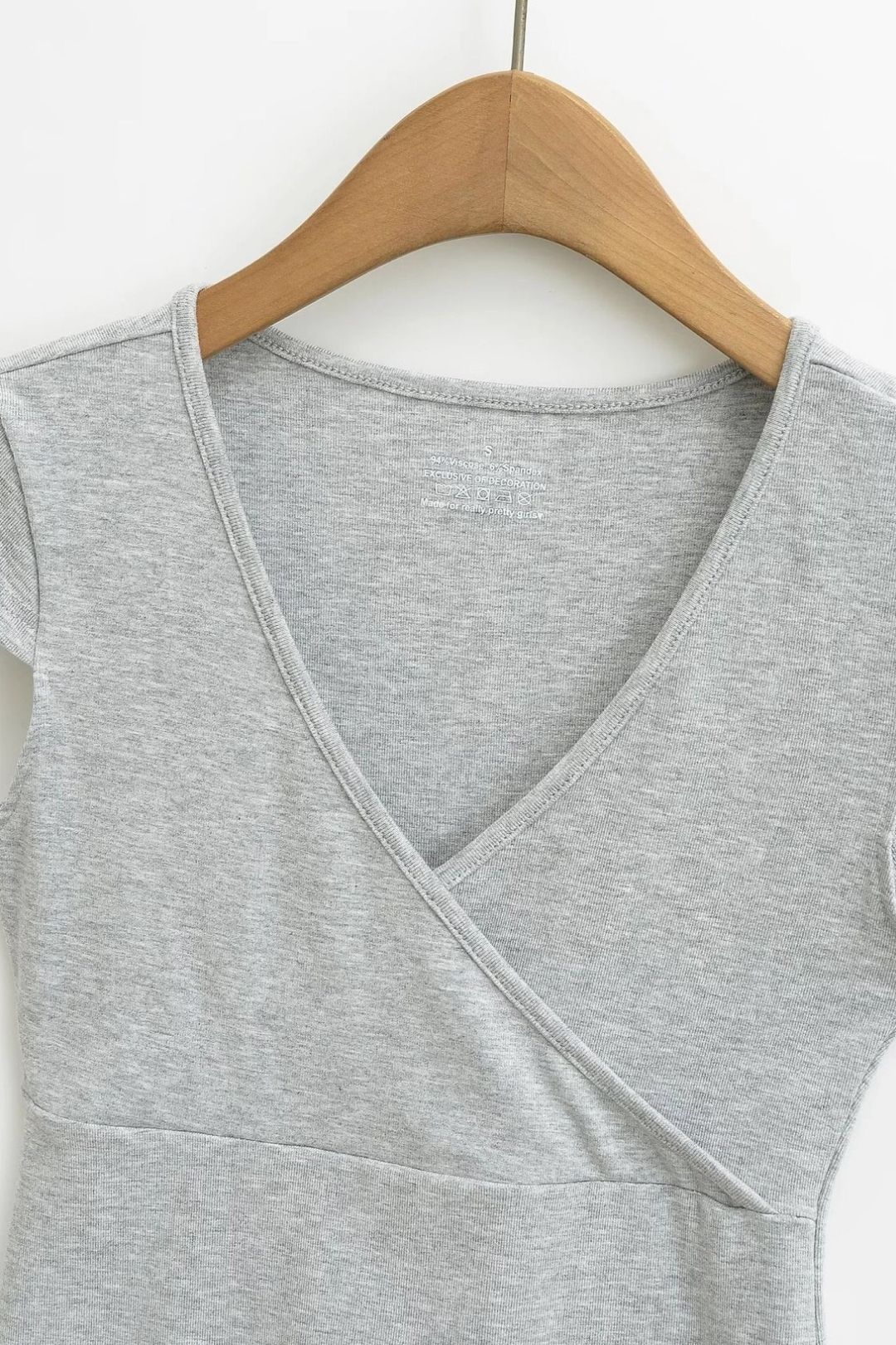 Sexy Cross Deep V-neck Short-sleeved T-shirt