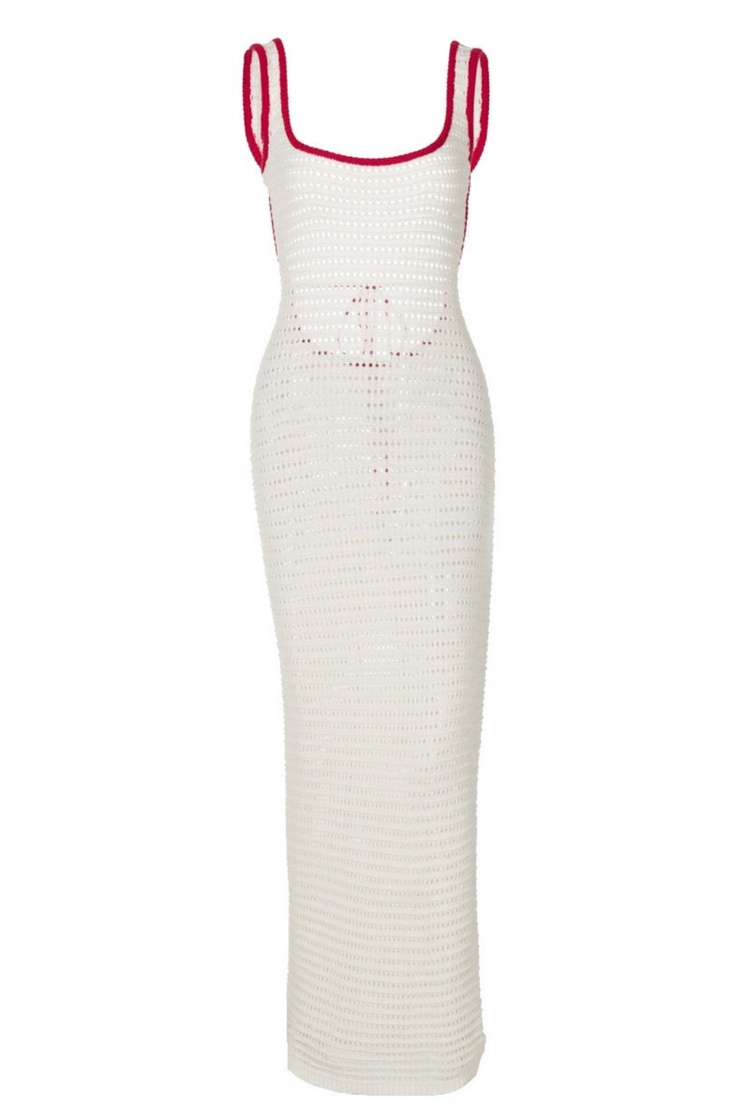 Sexy Hollow Knitted Contrast Color Large Backless Amazon Hot-selling Dress