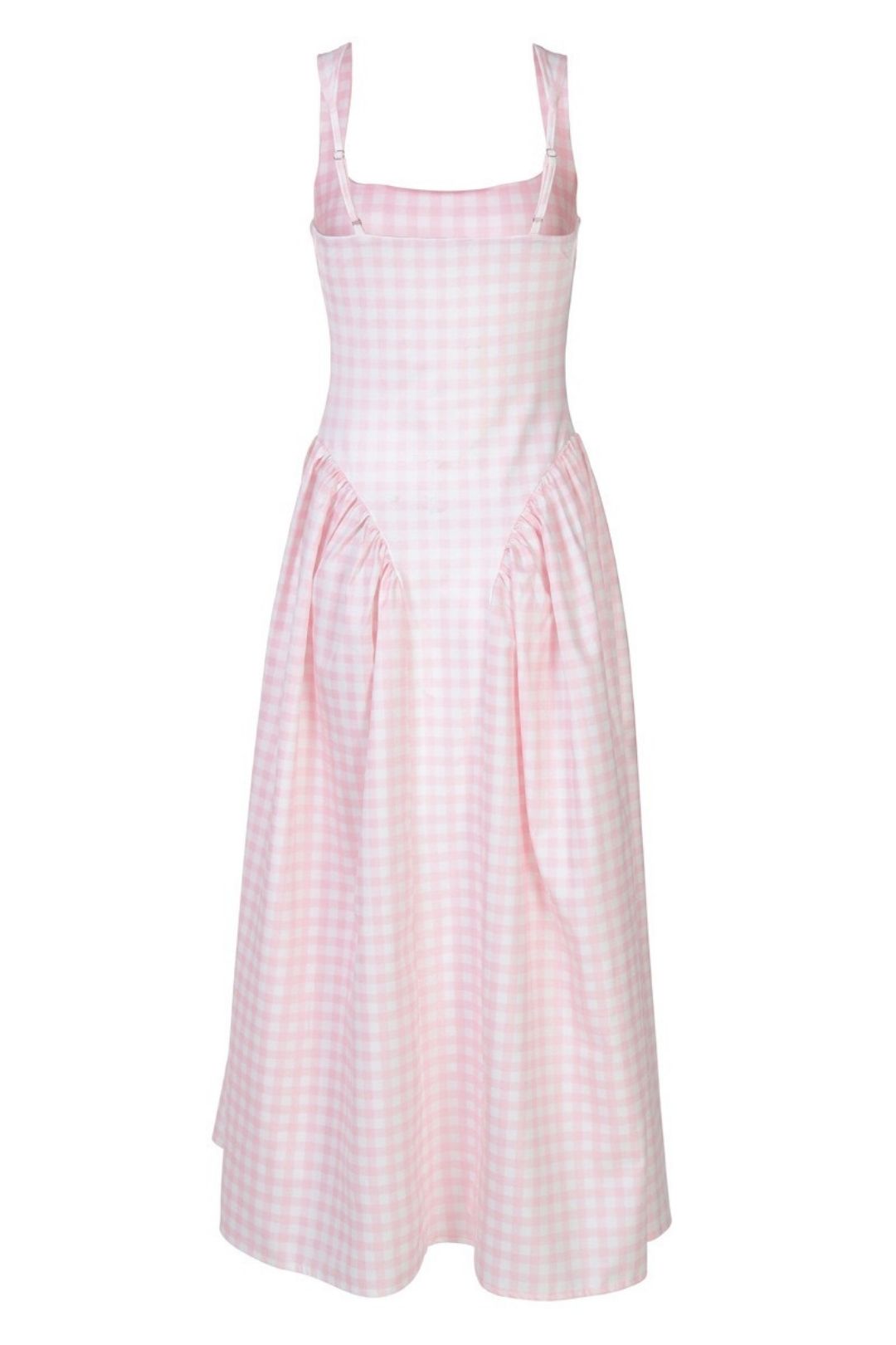 New Plaid Print Waist Princess Dress Sexy Backless Dress