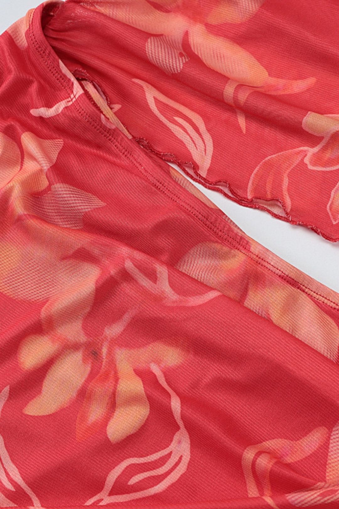 Sexy Deep V Wrap Chest Stitching Exposed Waist Long Wooden Ear Edge Halter Neck Dress