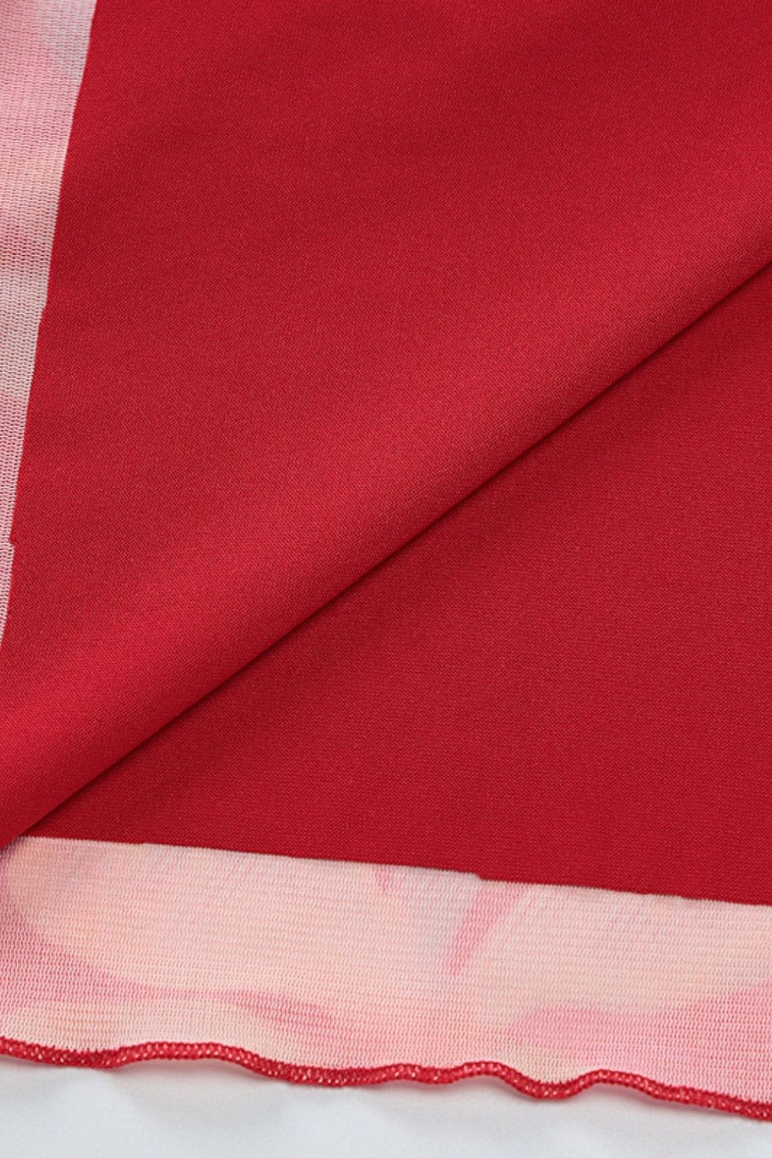 Sexy Deep V Wrap Chest Stitching Exposed Waist Long Wooden Ear Edge Halter Neck Dress