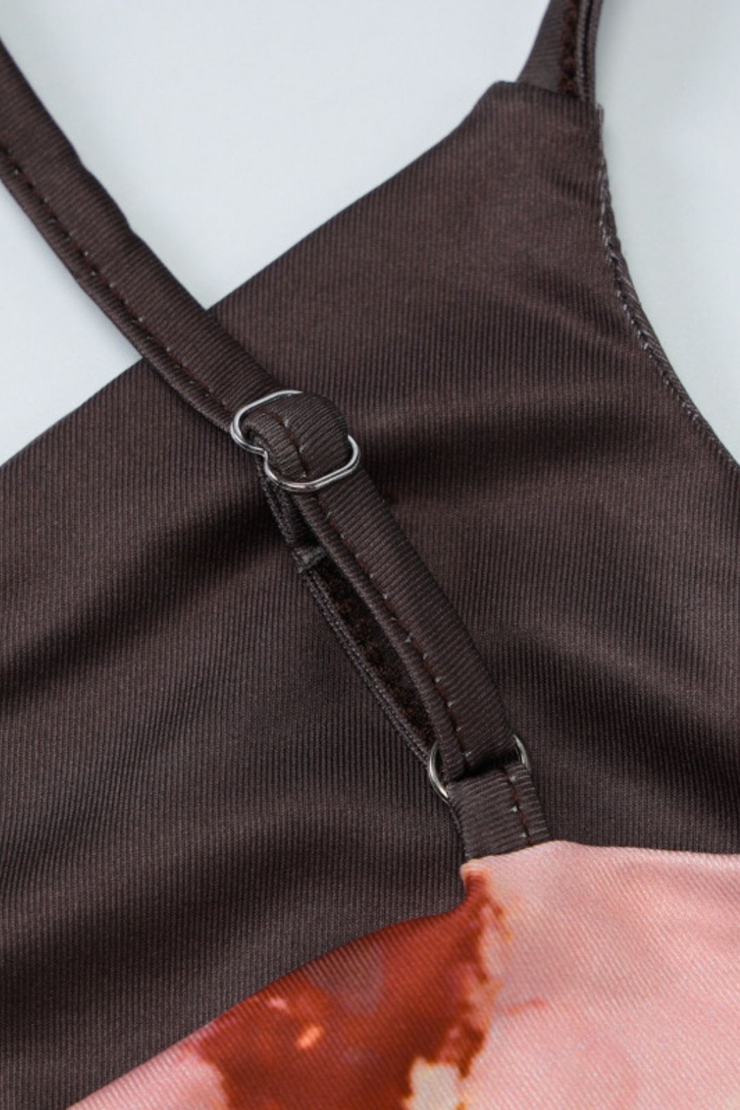 Long Sleeveless Printed Pleated Sexy Backless Lace-up Dress