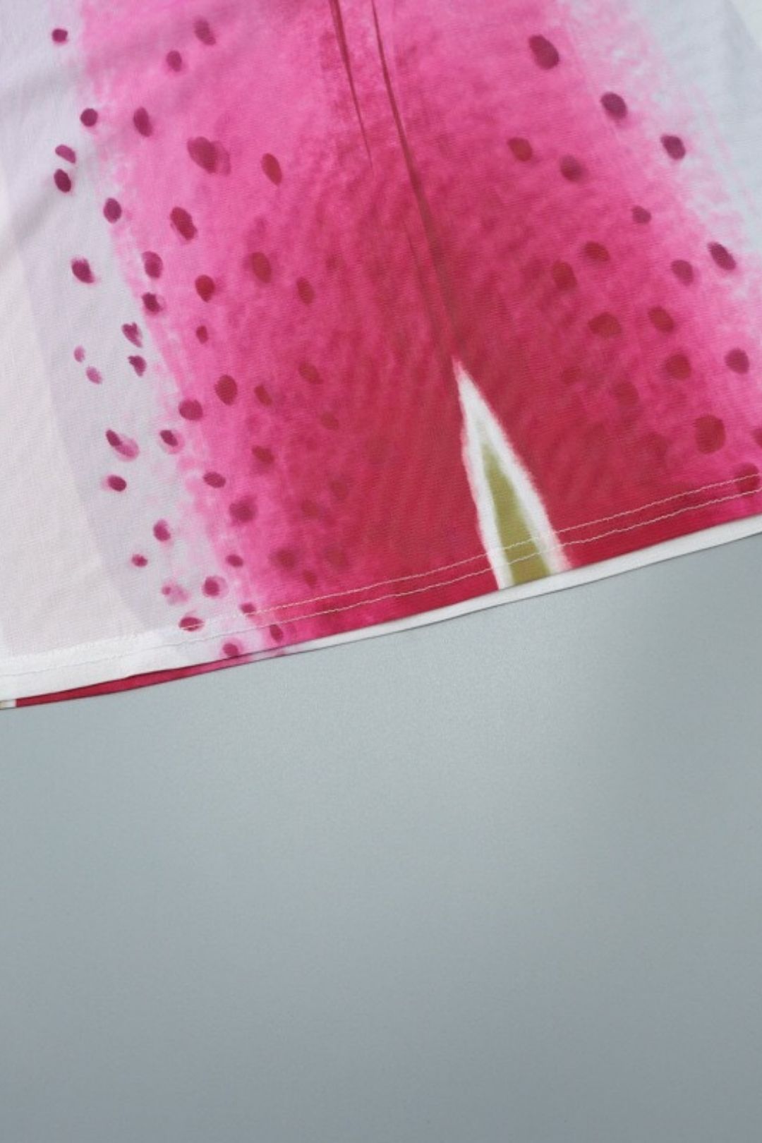 Summer Amazon Flower Print Tube Top Slit Slim Mesh Dress