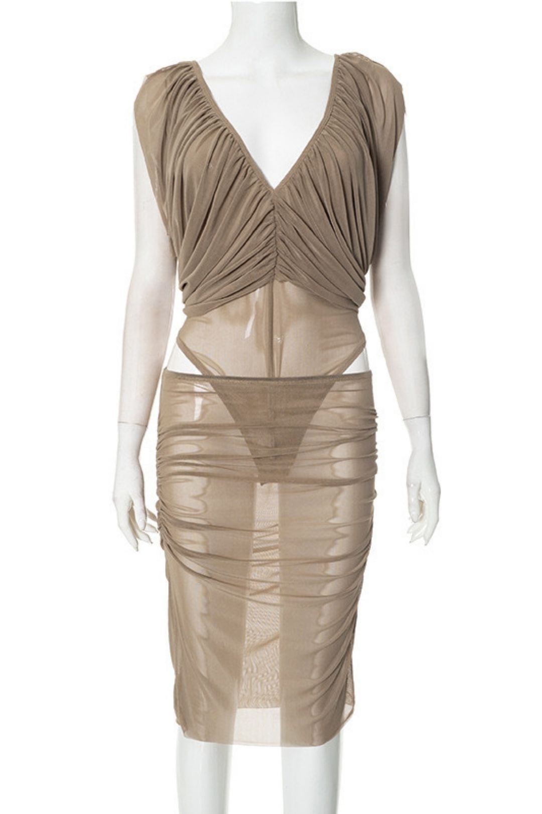 Summer Waist Slimming Tight Pleated Pure Desire Hip Skirt Suit