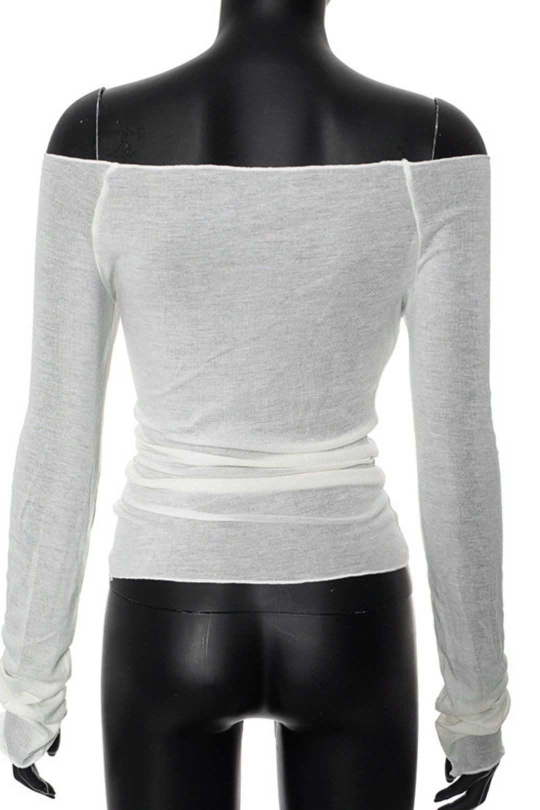 Sexy Hot Girl Style Mesh Knitted Stitching One-shoulder Neck Printed Transparent Top