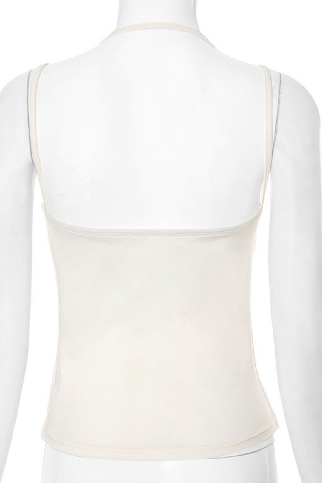 Solid Color Double Rope Short Camisole Top