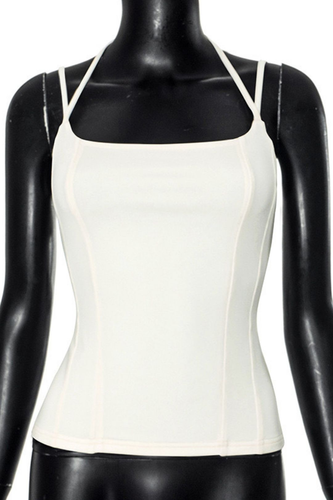 Solid Color Double Rope Short Camisole Top