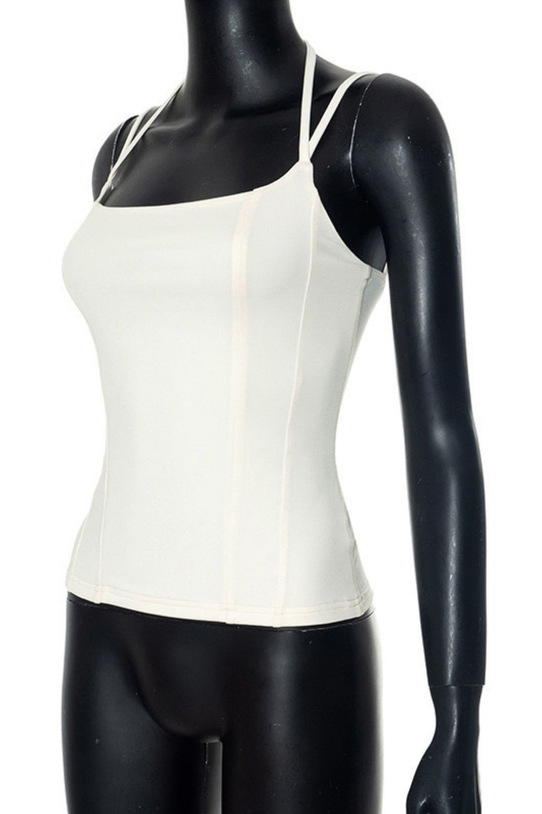 Solid Color Double Rope Short Camisole Top