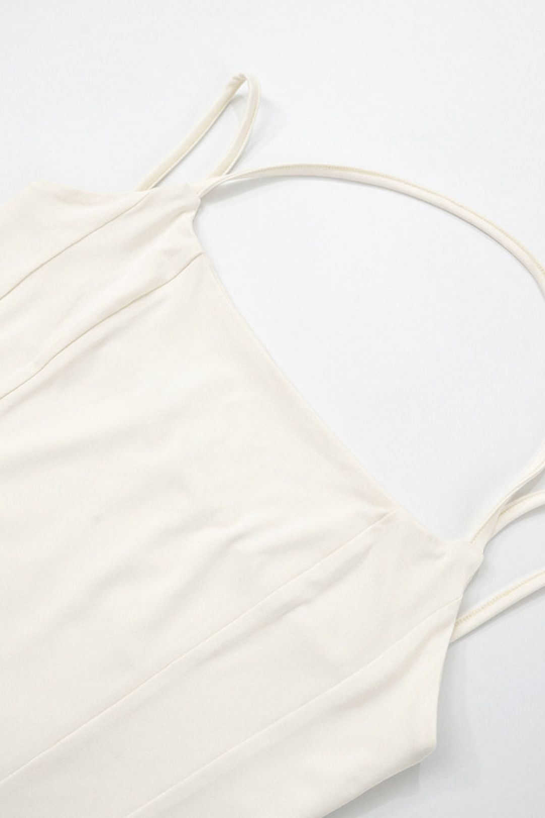 Solid Color Double Rope Short Camisole Top