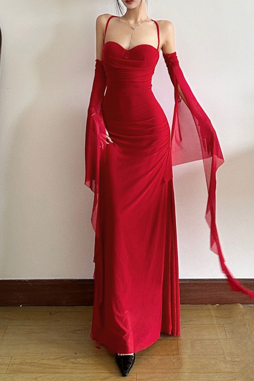 Solid Color Slim High Waist Fashionable Suspender Sleeveless Backless Dress