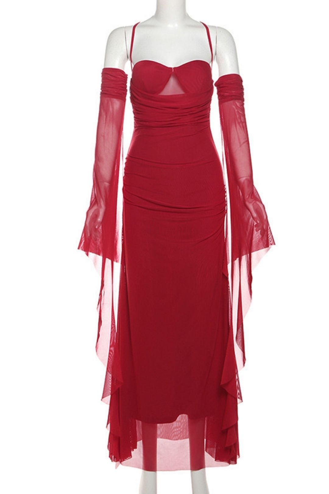 Solid Color Slim High Waist Fashionable Suspender Sleeveless Backless Dress