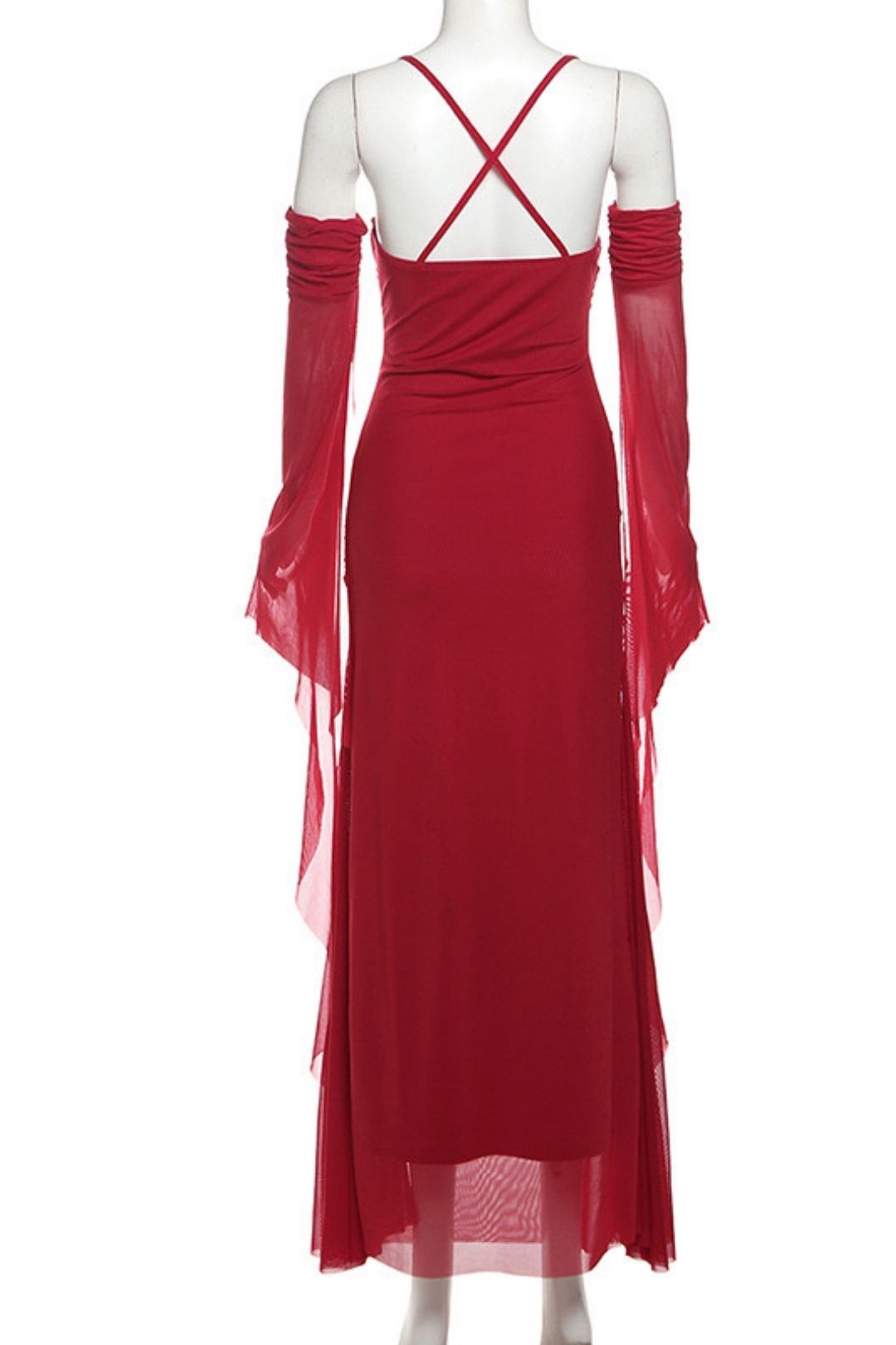 Solid Color Slim High Waist Fashionable Suspender Sleeveless Backless Dress