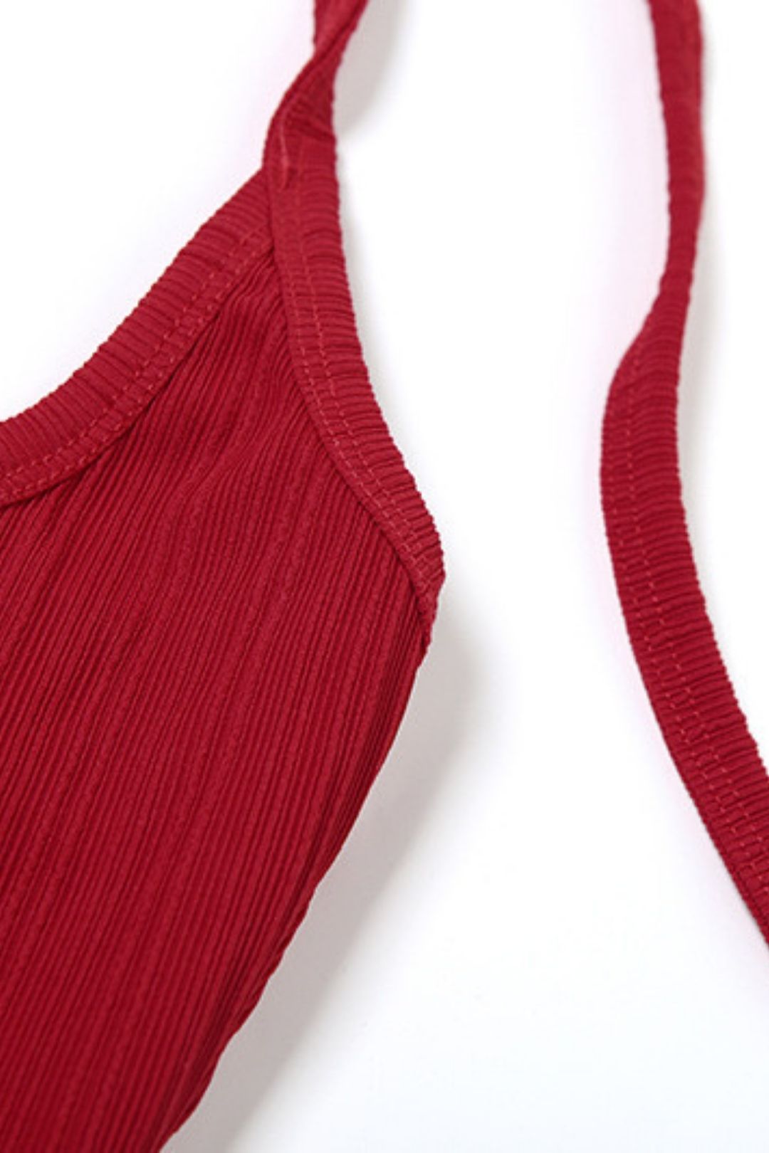 Solid Color Slim Fashion Halter Neck Backless Vest Two-piece Set