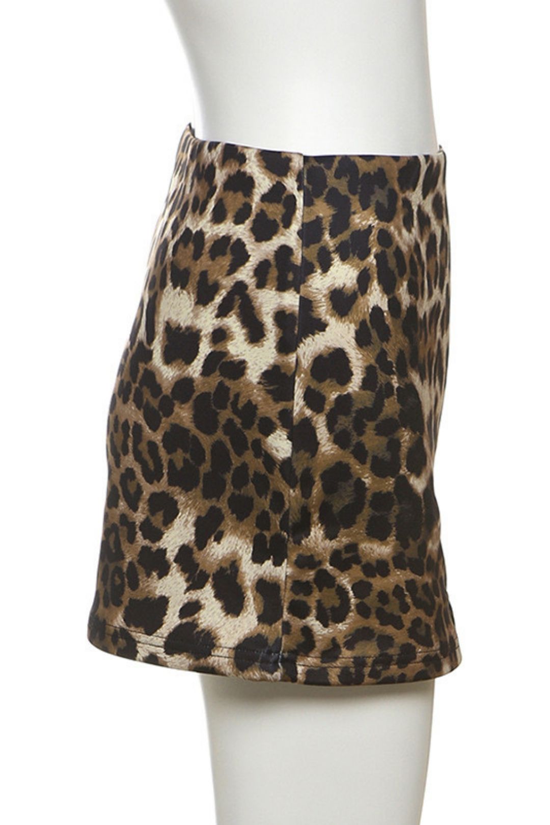 Solid Color Slim Street Fashion Low Waist Leopard Print Skirt