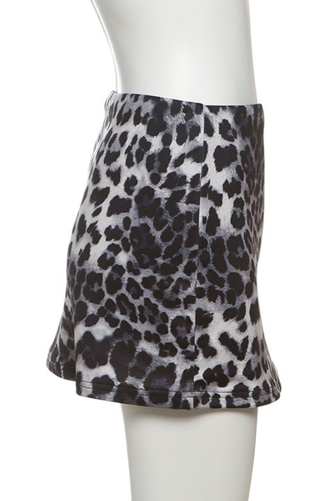 Solid Color Slim Street Fashion Low Waist Leopard Print Skirt