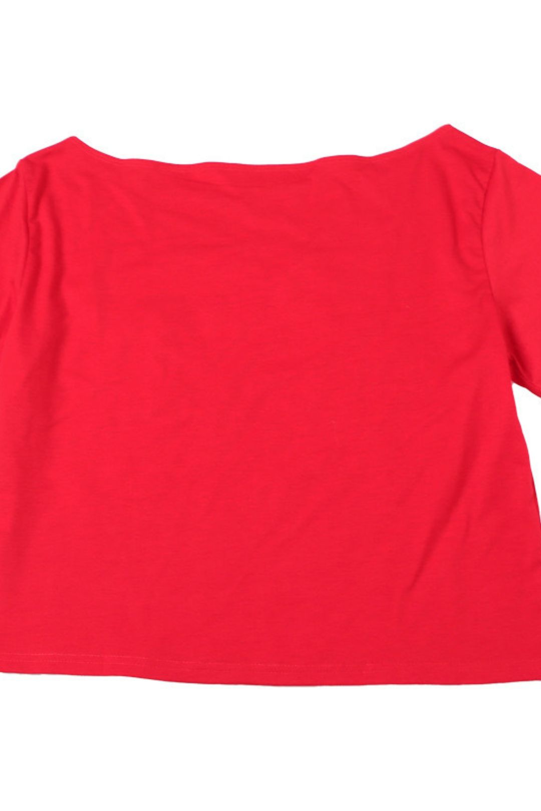 Sexy Loose Oblique Collar Navel Letter Print T-shirt