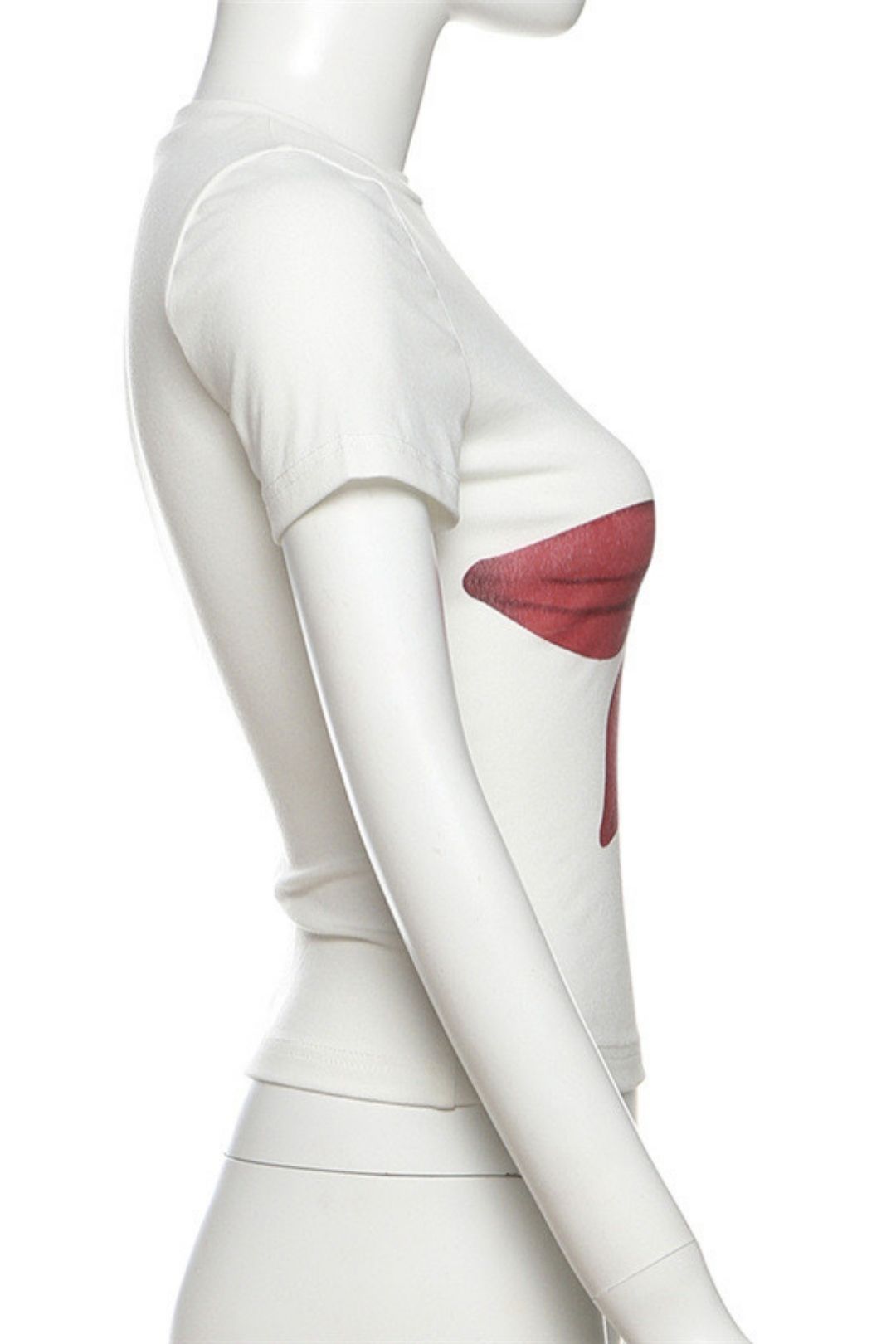 Solid Color Slim Round Neck Short Sleeve Fashionable High Waist Skirt Suit