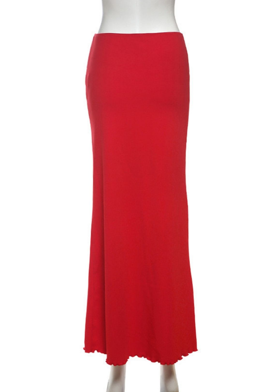 Solid Color Slim Round Neck Short Sleeve Fashionable High Waist Skirt Suit