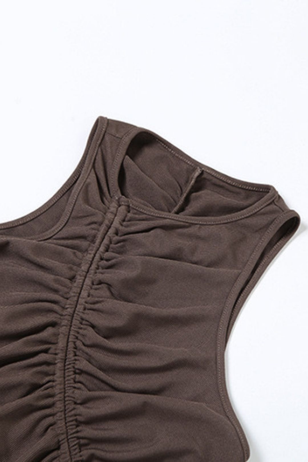 Solid Color Sexy Sleeveless Waist Dress