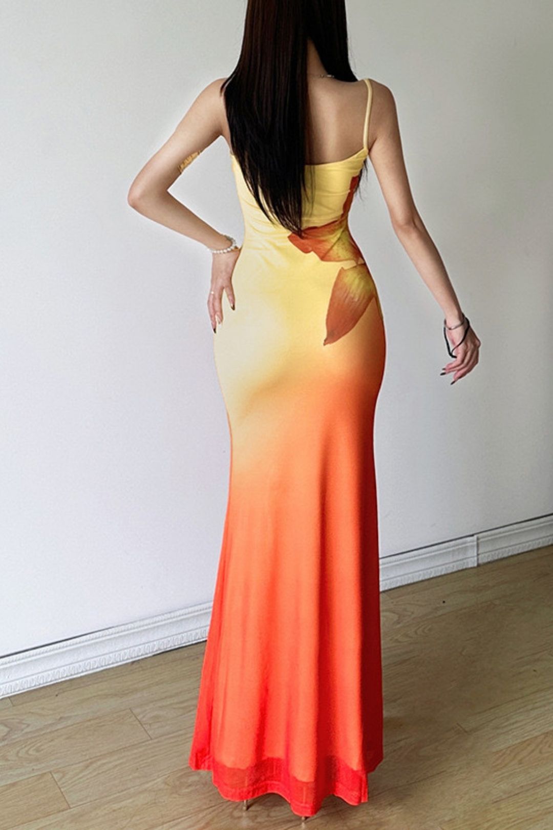 Sexy Suspender Long Dress