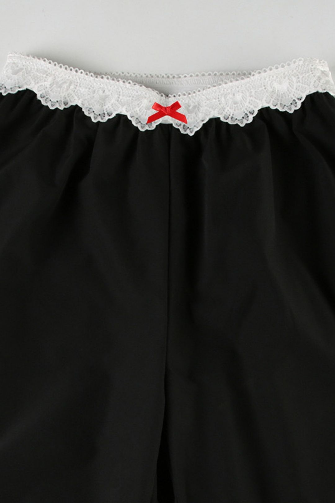 Lace-Trimmed Loose-Waisted Casual Pants, Slimming, Contrast Color, Wide-Leg, Drape-Style Trousers