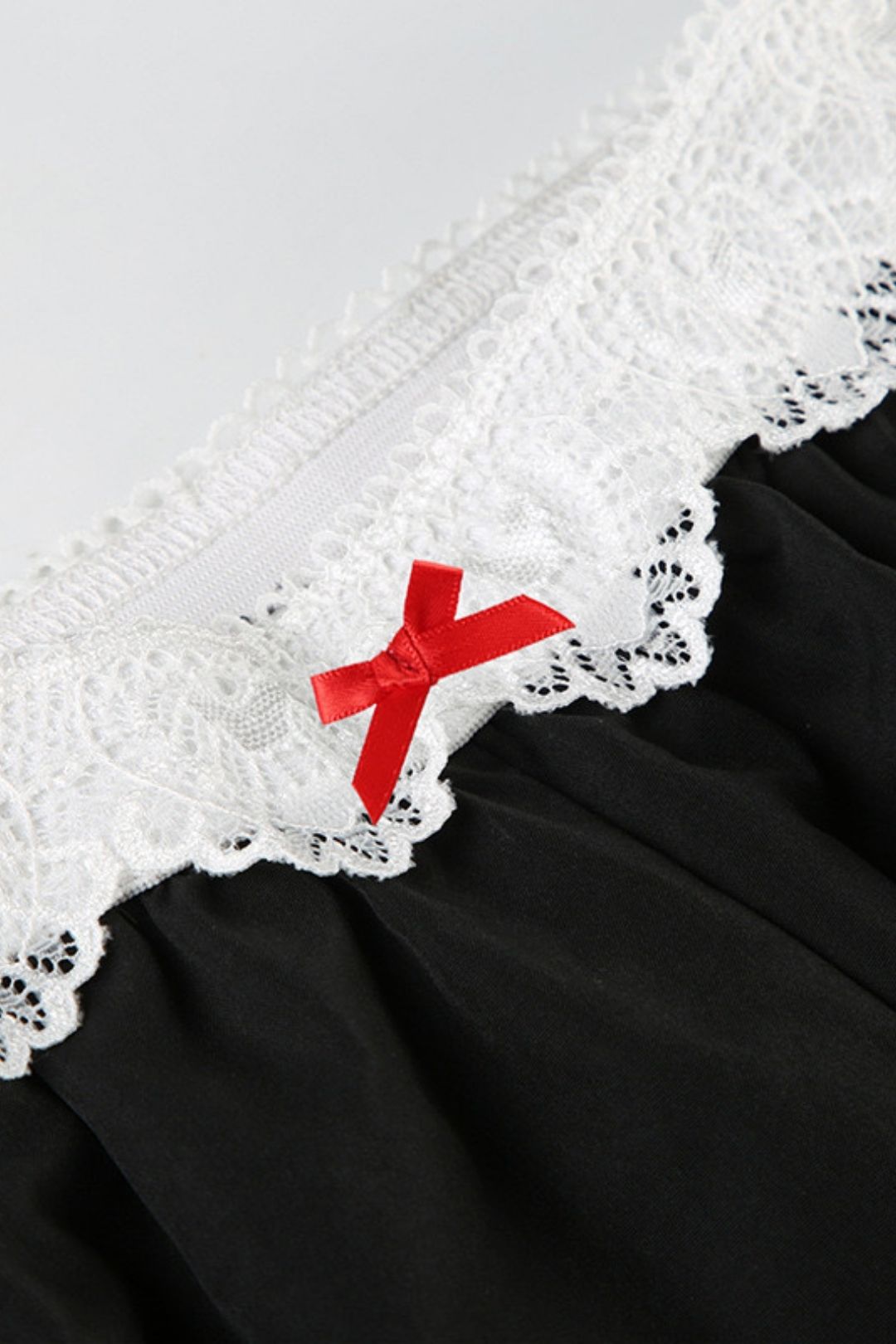 Lace-Trimmed Loose-Waisted Casual Pants, Slimming, Contrast Color, Wide-Leg, Drape-Style Trousers