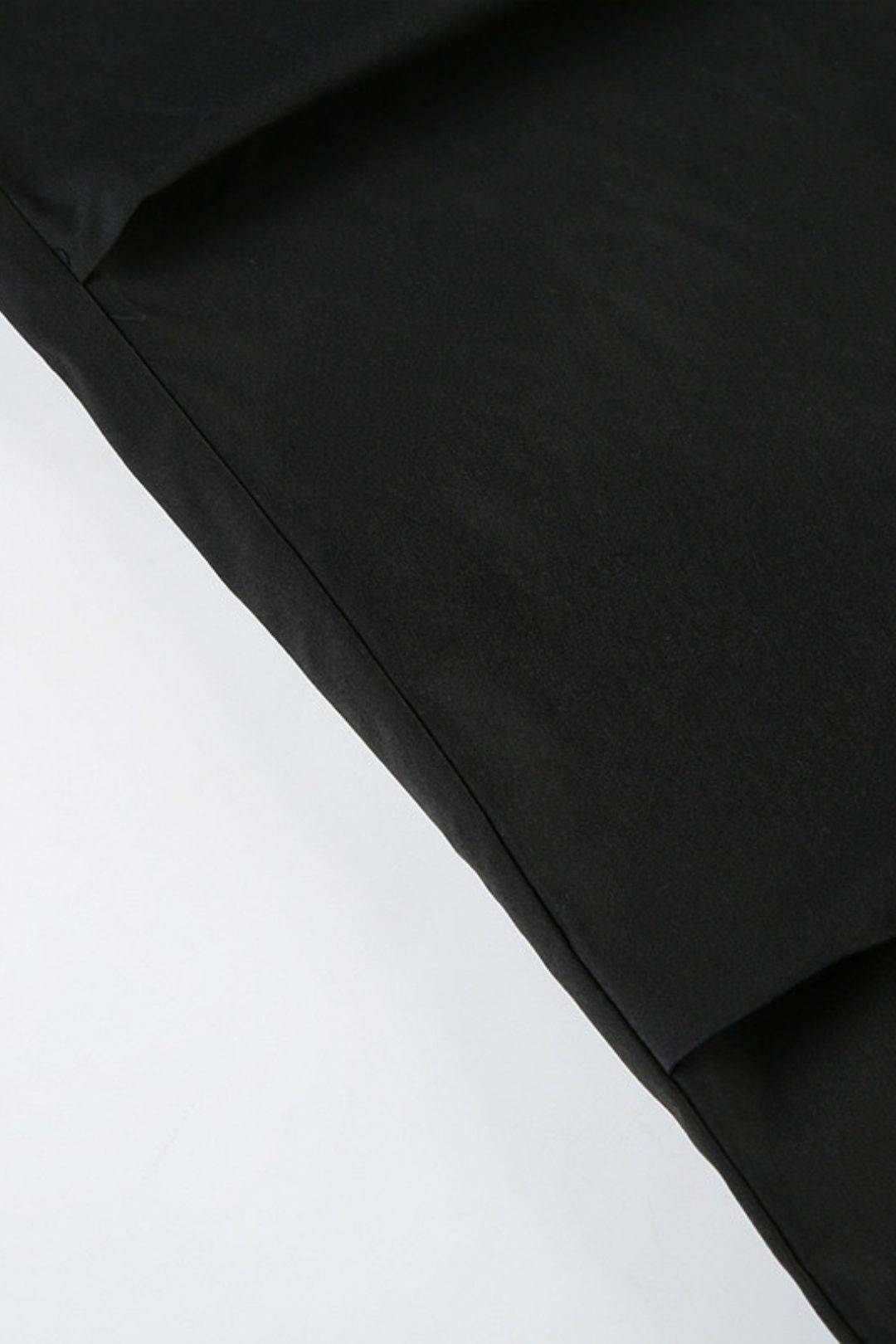 Lace-Trimmed Loose-Waisted Casual Pants, Slimming, Contrast Color, Wide-Leg, Drape-Style Trousers