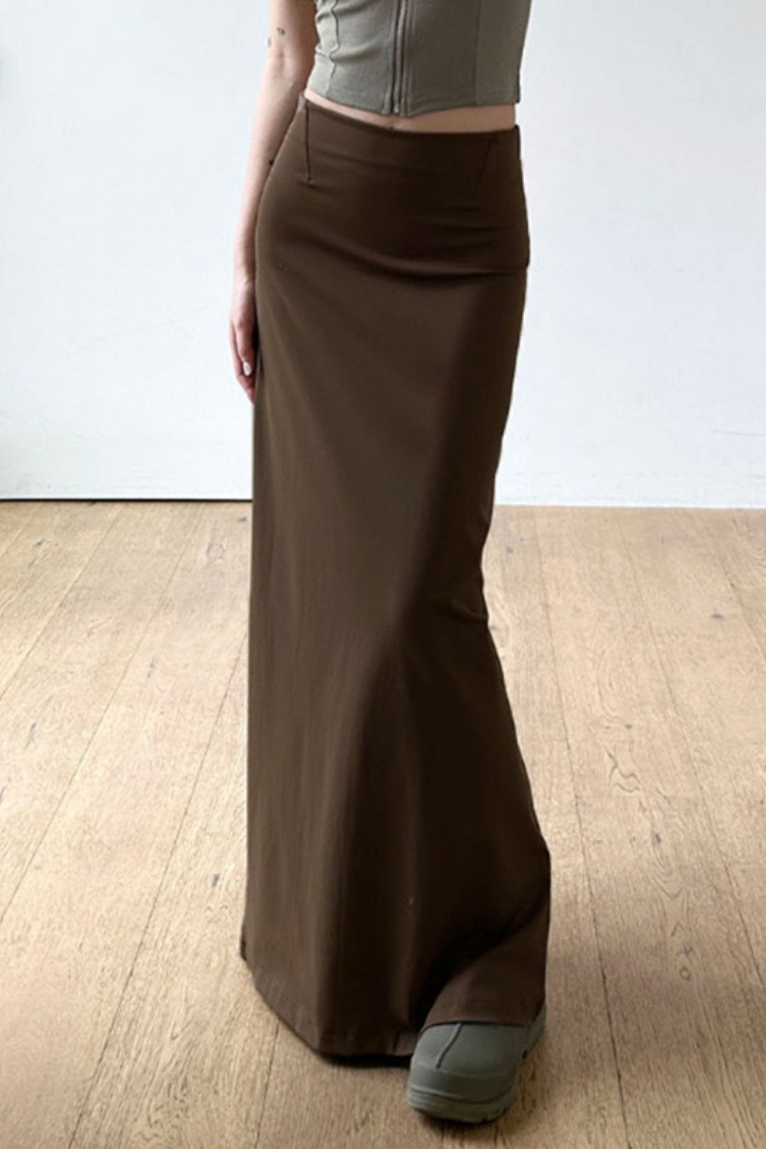 Slim Fit, Hot Girl Mid-high Collar Long-sleeved T-shirt