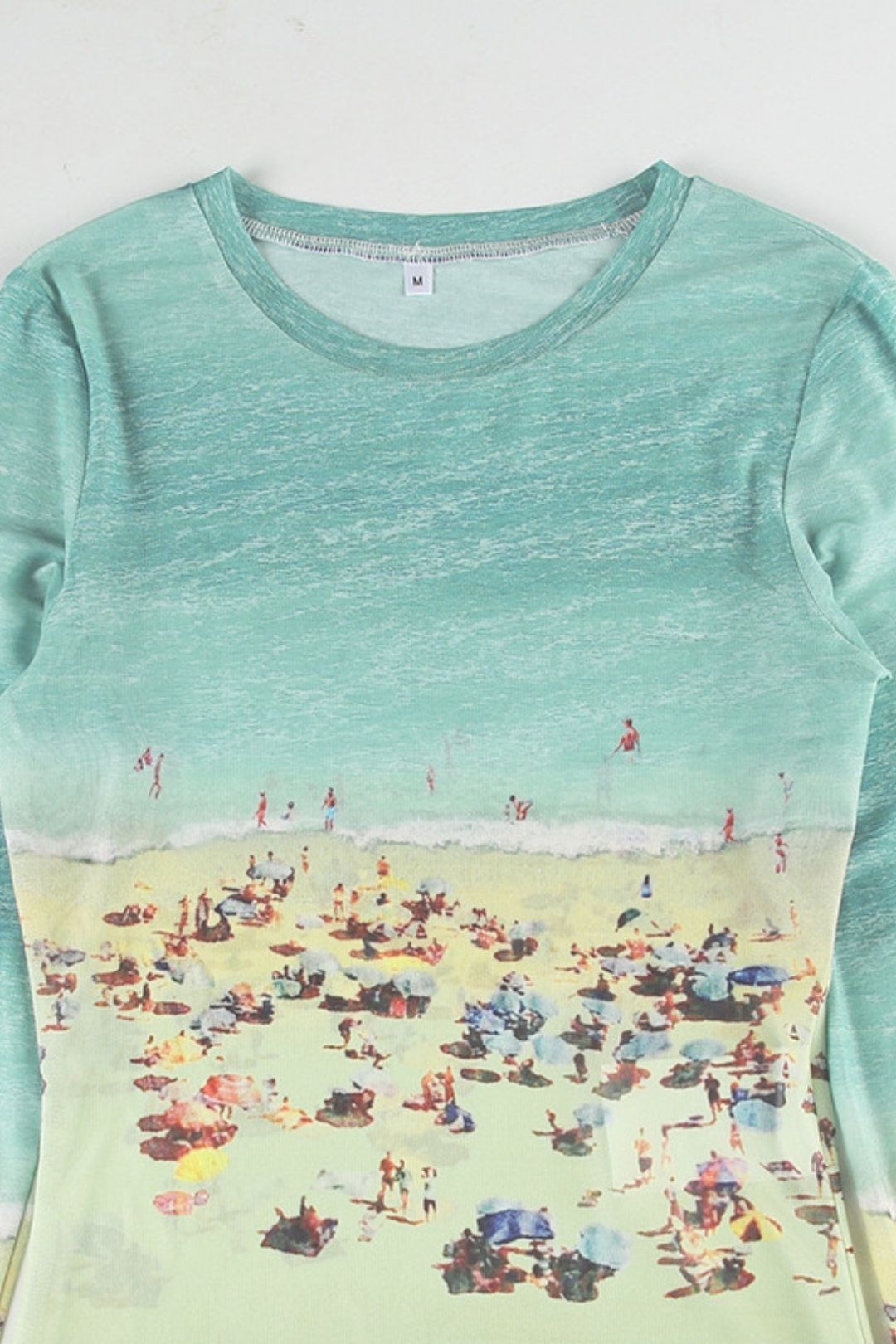 Slim Fit, Hot Girl Mid-high Collar Long-sleeved T-shirt