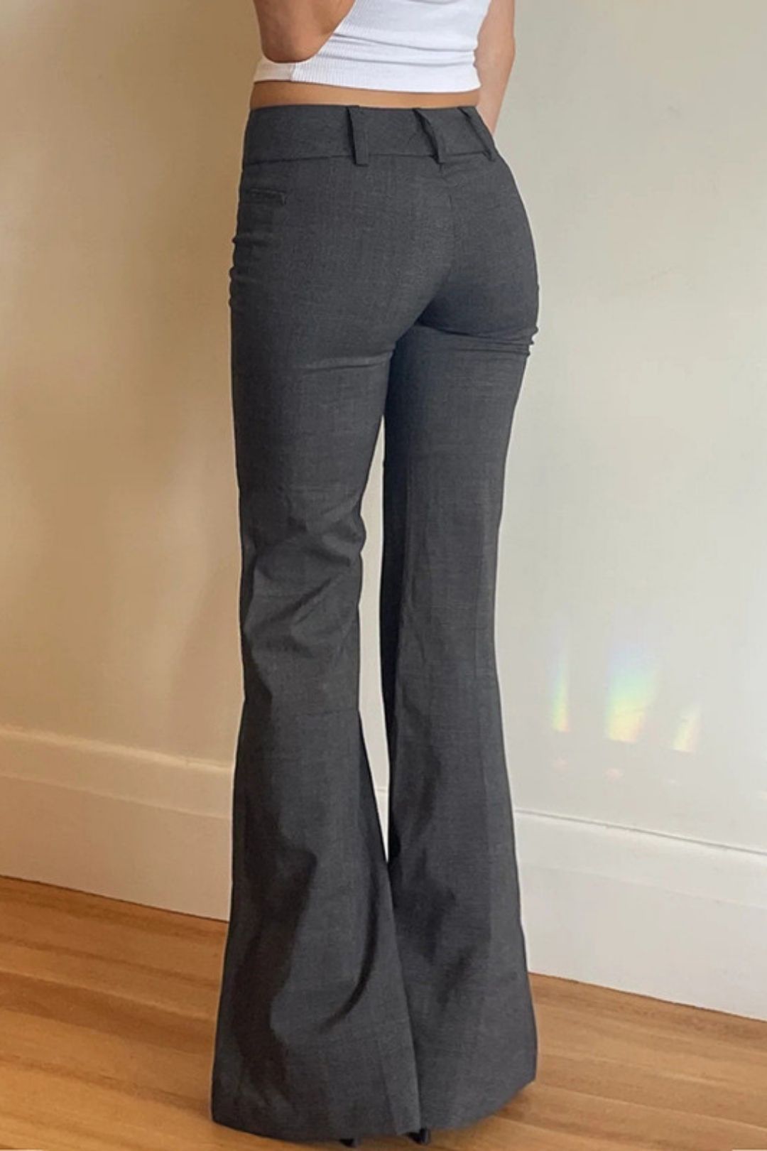 Straight Flared Casual Suit Pants