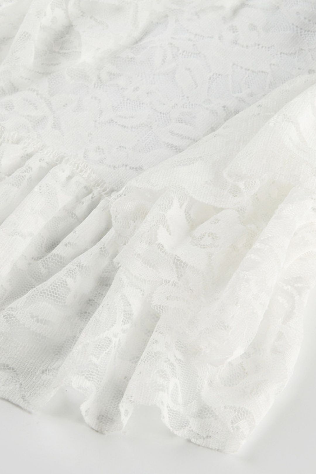 Lace Jacquard See-through Sexy Hip Skirt Pure Desire Ruffle Skirt