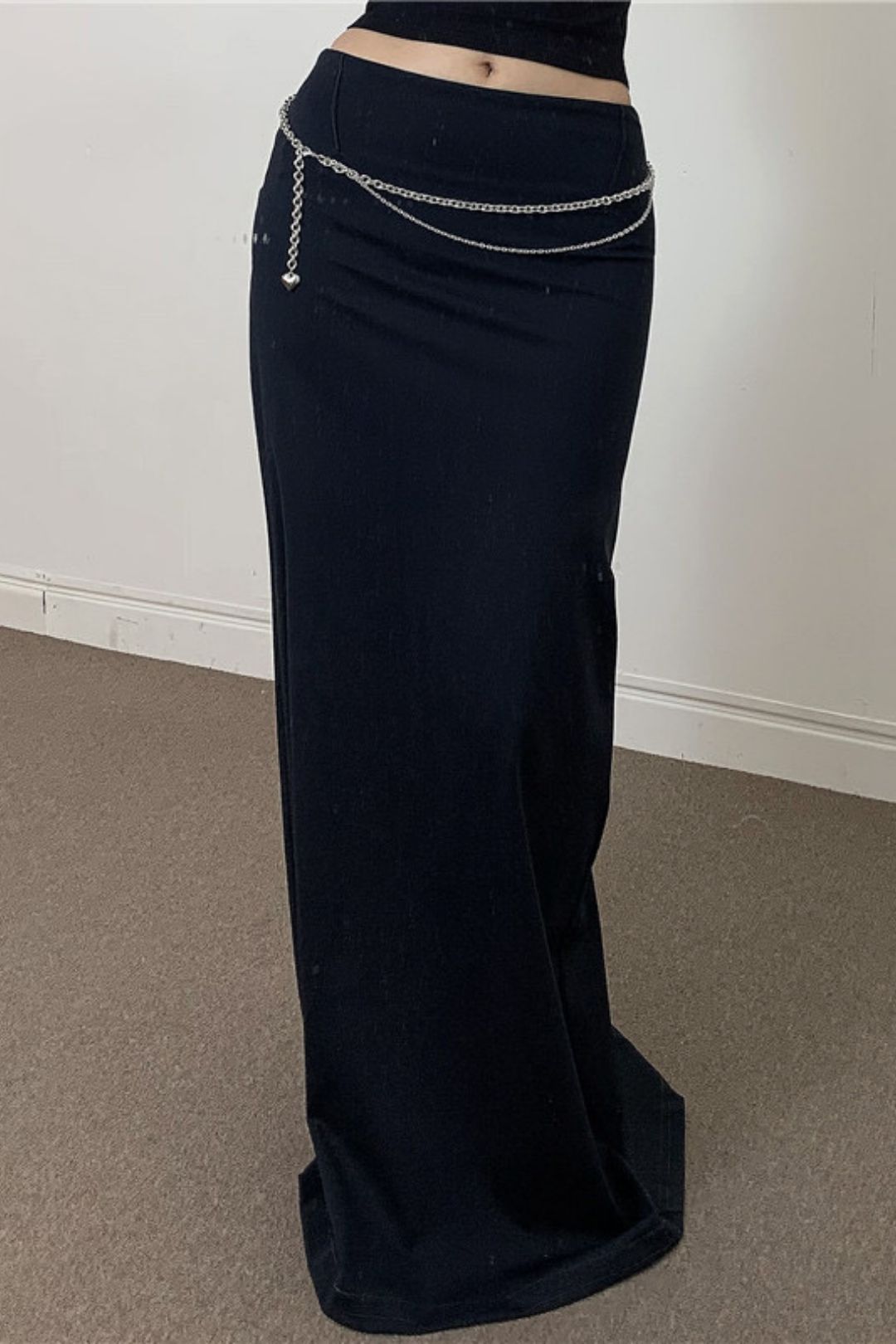 Slim Straight Hip-wrapped Long Skirt Millennial Hot Girl Slim Low Waist One-piece Knitted Skirt