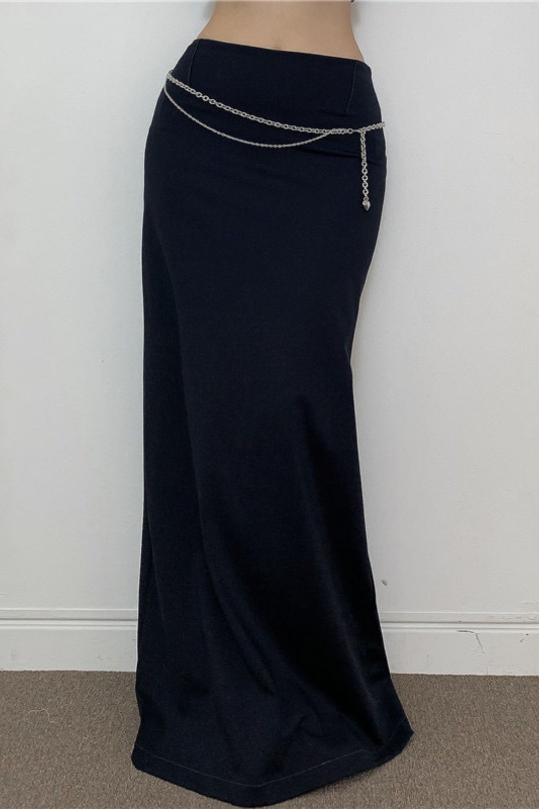 Slim Straight Hip-wrapped Long Skirt Millennial Hot Girl Slim Low Waist One-piece Knitted Skirt