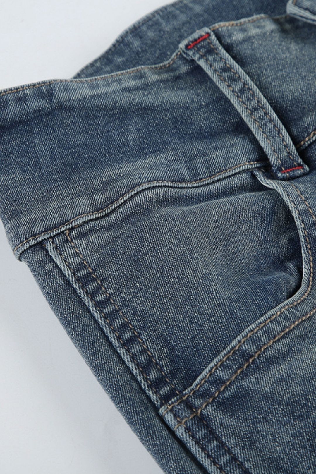 Low-rise Jeans Button-down Slim Fit Trousers Straight-leg Versatile Outer Wear Loose Wide-leg Pants