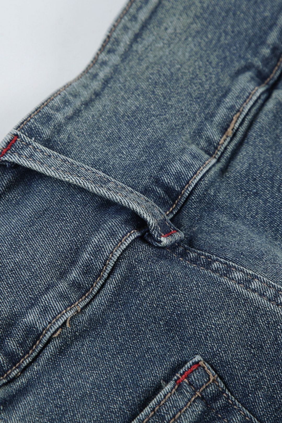 Low-rise Jeans Button-down Slim Fit Trousers Straight-leg Versatile Outer Wear Loose Wide-leg Pants